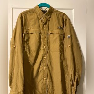 Eddie Bauer Guide Long Sleeve Button Shirt size M color‎ Saddle